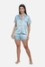 PIJAMA AZUL CELESTE SHORT E CAMISA CURTA - CorPer Concept