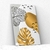 Placa decorativa Abstrata Folhas Douradas na internet