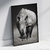 Quadro decorativo Rinoceronte P&B - comprar online