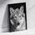 Quadro decorativo Lobo Branco - MOLDECOR