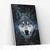 Placa decorativa Lobo Azul na internet