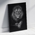 Quadro decorativo Leão P&B - comprar online