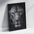Quadro decorativo Leão P&B - comprar online