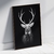 Quadro decorativo Cervo P&B - MOLDECOR