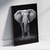 Quadro decorativo Elefante P&B - MOLDECOR