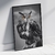 Quadro decorativo Coruja P&B - comprar online