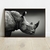 Quadro decorativo Rinoceronte P&B - MOLDECOR