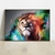 Quadro decorativo Leão Colorido - MOLDECOR