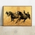 Quadro decorativo Cavalos Dourados - MOLDECOR