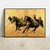 Quadro decorativo Cavalos Dourados - comprar online