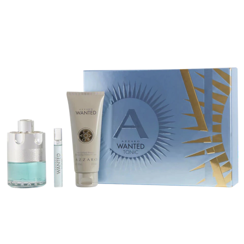 Set Azzaro Wanted Tonic by Azzaro 100ml EDT 3 Piece Gift