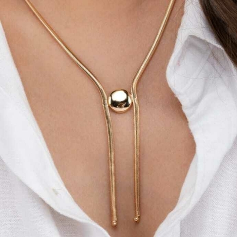 Colar Gravata Detalhe Bola