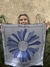 Pañuelo Flor azul 70x70 - Paola Blaustein