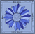 Pañuelo Flor azul XL - comprar online