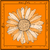 Pañuelo Flor naranja XL - comprar online