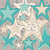 Pañuelo Me encanta estrella turquesa XL - comprar online