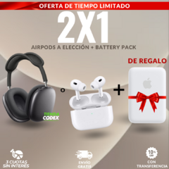 2x1 Apple AirPods + Batería Inalámbrica de REGALO - comprar online