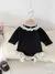 Body com Manga Longa com Gola e Borda de Renda