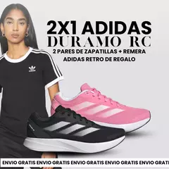 2x1 ADIDAS DURAMO RC + REMERA ADIDAS RETRO DE REGALO