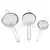 Kit 3 Peneira Coador em aço inox cozinha A7-26