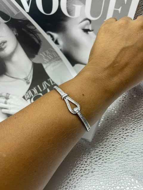 BRACELETE PRATA COM STRASS
