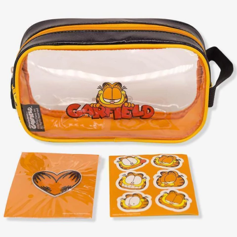 Necessaire Plástico com Adesivos - Garfield