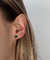 Brinco Zircônia Redonda Verde 5mm - Prata