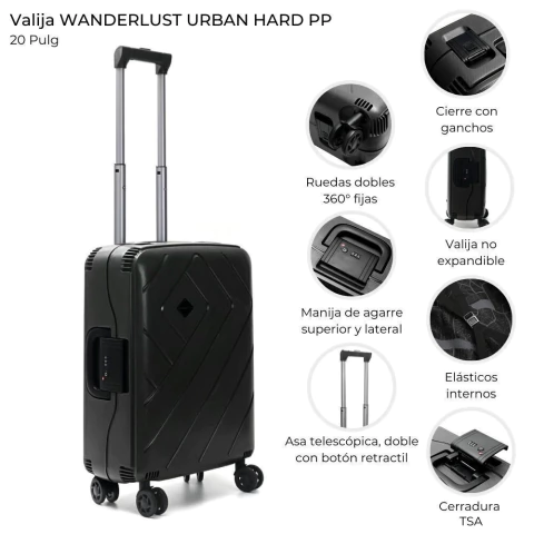 VALIJA WANDERLUST URBAN HARD PP 20PULG