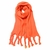 Ruana lisa con flecos torsado 40x190 cm (38783) - comprar online