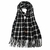 Ruana cuadro con flecos 65x180 cm (38765) - comprar online