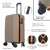 Set de Valijas Urban Mode Hard ABS Visón con detalles en naranja 20" 24" y 28" doble rueda (37853) - comprar online