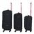 Set de valijas Urban Mode SOFT Negro 20"24" 28" doble rueda, con candado simil TSA (34917) - ZAINO