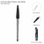 Lima de uñas de acero inoxidable mango negro (38922) - comprar online