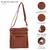 Bandolera Joan tres cierres con bolsillo aplicado con cierre 25x22cm (38168) - comprar online
