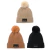 Gorro mujer con pompon interior piel surtido (38675)