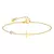 Birthstone zircônia fina elo de corrente cruz pulseira de aço inoxidável femi - loja online