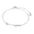 Birthstone zircônia fina elo de corrente cruz pulseira de aço inoxidável femi - loja online