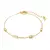 Imagem do Birthstone zircônia fina elo de corrente cruz pulseira de aço inoxidável femi