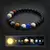 Universo sistema solar pulseira feminina pedra natural oito planetas pulseira ma