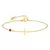 Birthstone zircônia fina elo de corrente cruz pulseira de aço inoxidável femi - Santanna Premium V