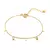 Birthstone zircônia fina elo de corrente cruz pulseira de aço inoxidável femi - comprar online