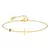 Birthstone zircônia fina elo de corrente cruz pulseira de aço inoxidável femi - comprar online