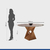 Conjunto Mesa Redonda com Vidro e 4 Cadeiras Tampo Barcelona - Moritania Moveis e Decoracoes