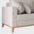 Sofá 3 Lugares Beny Base de Madeira Linho Cotton Cru. - comprar online