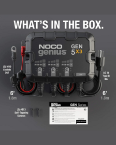 Carregador de bateria marítimo NOCO Genius GEN5X3 3-Bank 15A 12V - Loja Náutica Brasil