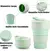 Taza Termica Plegable de Silicona Turquesa - tienda online
