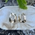 Brinco Manuela (Brinco folheado a ouro 18k e prata design oval martelado) - loja online