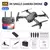 Mini drone de controle remoto E88 com câmera dupla e resolução 4K, acompanhado de controle remoto e ícones de funcionalidades.