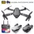 Mini drone de controle remoto E88 com câmera dupla e resolução 4K, acompanhado de controle remoto e ícones de funcionalidades.