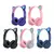 Fone de ouvido bluetooth com design de orelhas de gato, na cor azul, com almofadas brancas e luzes LED.